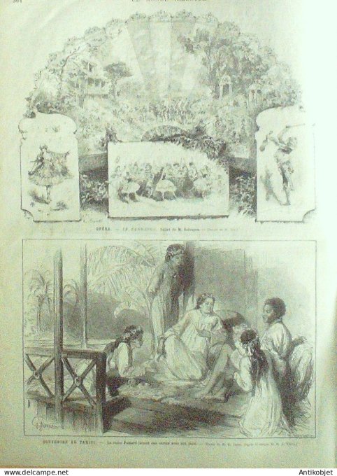 Le Monde illustré 1877 n°1079 Tahiti reine Pomaré Moorea Chine Ho-Nan