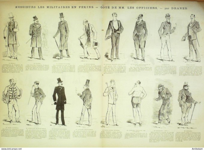 La Caricature 1882 #122 Tableau vie militaire DranerLoys Draner Trock