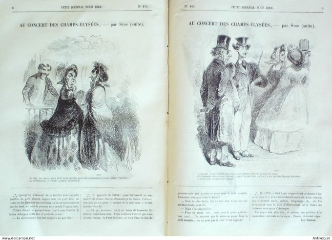 Petit journal pour Rire 1863 # 443 Les Canotiers de la Marne Grevin