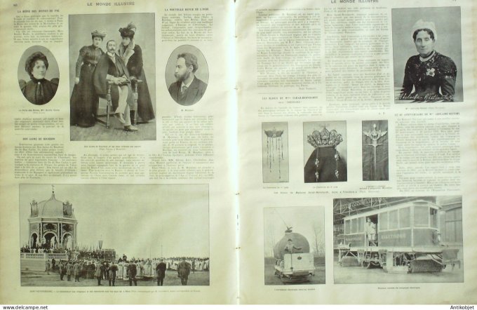 Le Monde illustré 1902 n°2340  Chine Tchong-Kin Mien-Lin-Kien, Houi-Li Tcheou St-Pétersbourg Léon XI