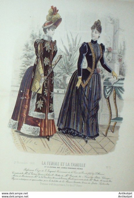 Gravure La Mode illustrée 1877 n° 2 (maison Fladry-Deloffre)