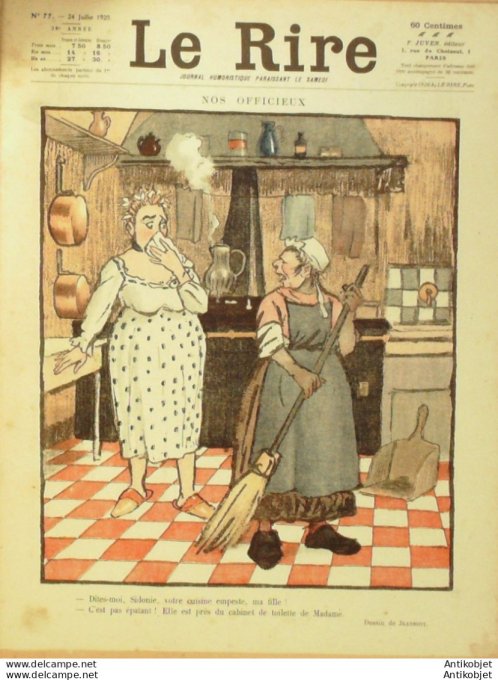 Le Rire 1920-07-24 #  77 Journal humoristique Ed.Originale Conjungo