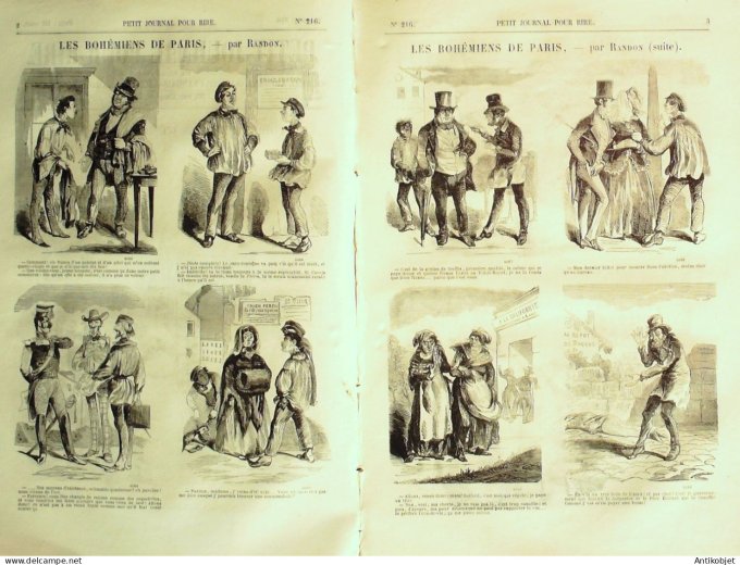 Petit journal pour Rire 1859 # 216 La Foire aux pains d'epices Grevin