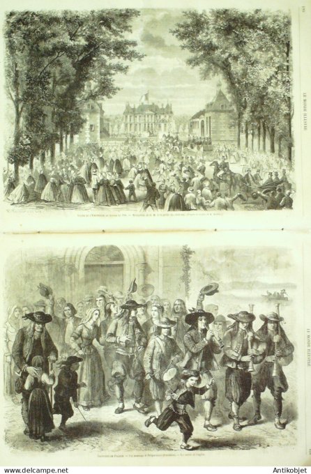 Le Monde illustré 1863 n°332 Haras du Pin (61) Tregennec (29) Saxe-Cobourg Rosenau Tournoing (59)