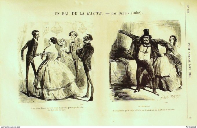 Petit journal pour Rire 1859 # 216 La Foire aux pains d'epices Grevin