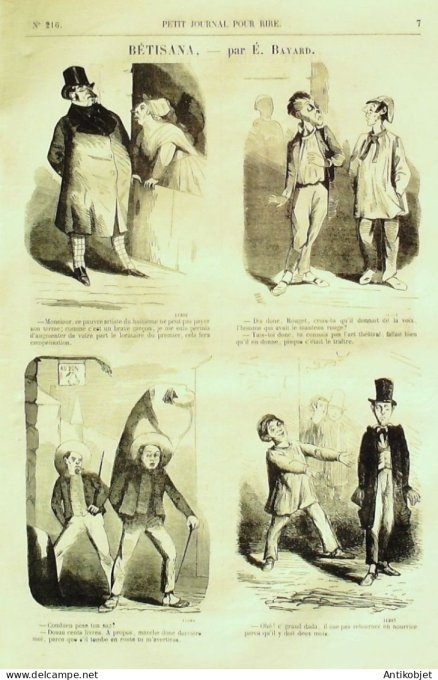 Petit journal pour Rire 1859 # 216 La Foire aux pains d'epices Grevin
