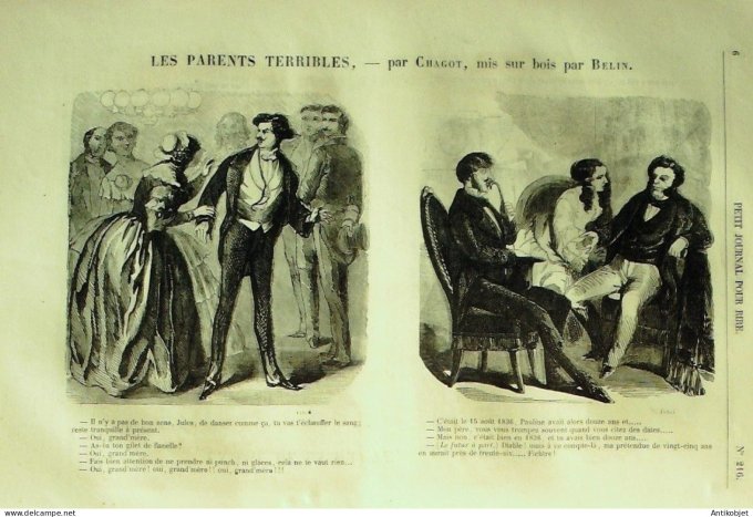Petit journal pour Rire 1859 # 216 La Foire aux pains d'epices Grevin