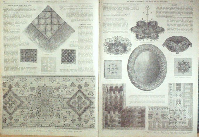 Journal Mode illustrée 1869 # 39 Coiffures 