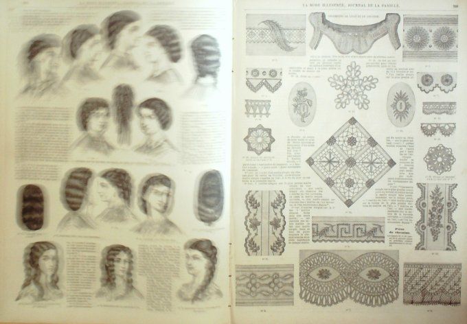 Journal Mode illustrée 1870 # 39 Casaques n dentelle