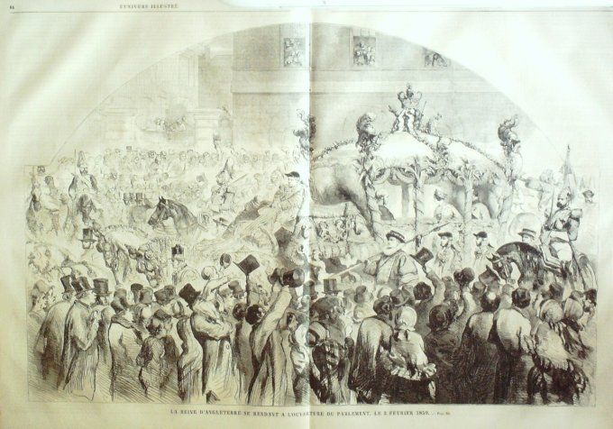 L'Univers illustré 1859 #  39 Napoléon Bonaparte Parlement anglais 