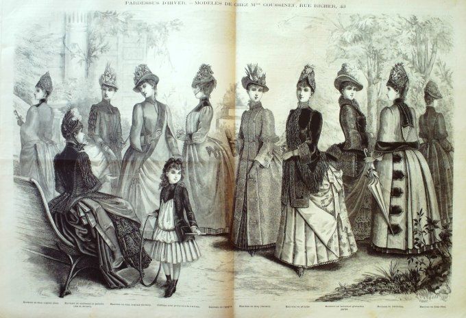 Journal Mode illustrée 1886 # 39 Toilettes de promenade