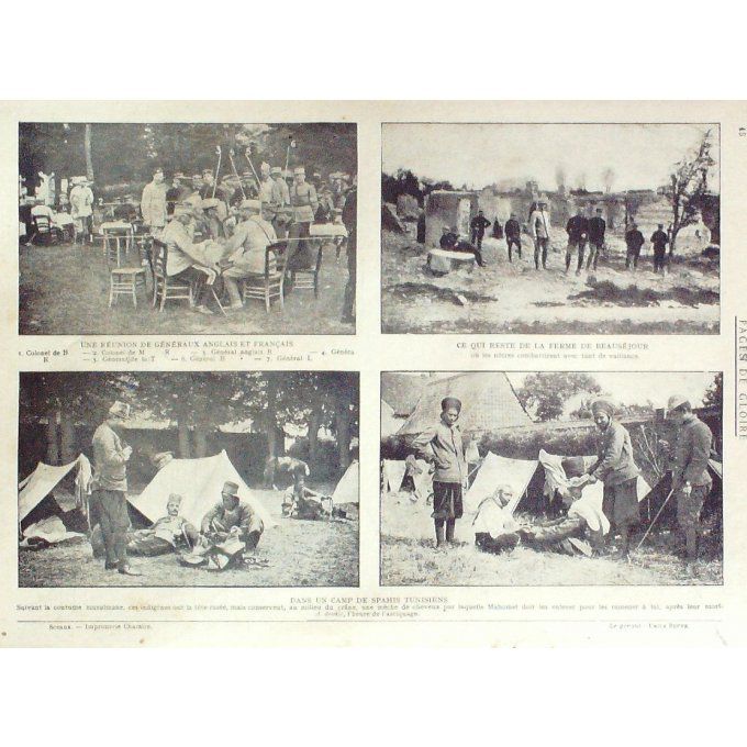 Pages de gloire 1915 n°39 CARNIOLE POLOGNE HOUBLONNIERES SPAHIS