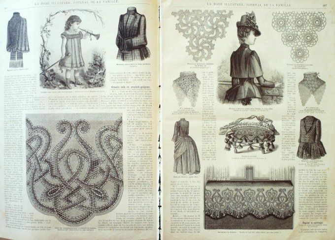 Journal Mode illustrée 1887 # 39 Robes en flanelle & lainage