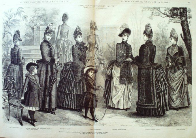 Journal Mode illustrée 1887 # 39 Robes en flanelle & lainage