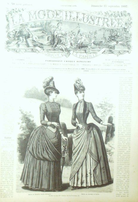 Journal Mode illustrée 1887 # 39 Robes en flanelle & lainage