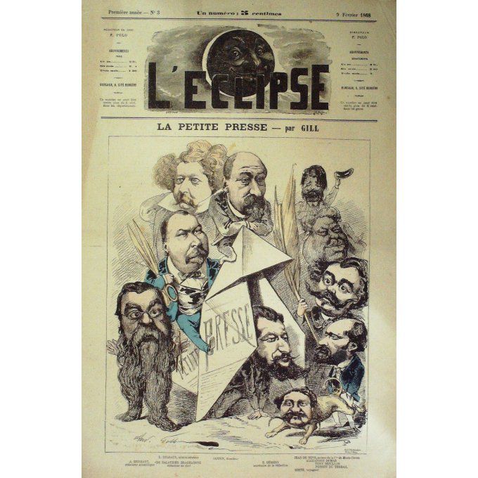 L'Eclipse 1868 n°03 LA PETITE PRESSE n°André GILL n°LES COCHERS