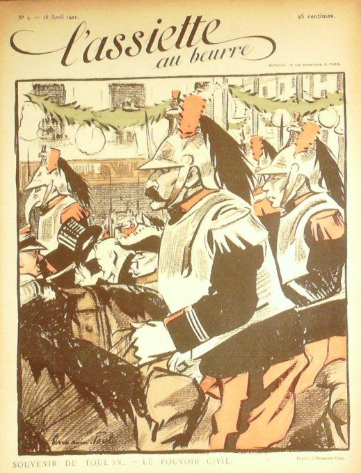 L'Assiette au beurre 1901 n°  3 Souvenirs de Toulon Jossot Gottolob Forain Ibels