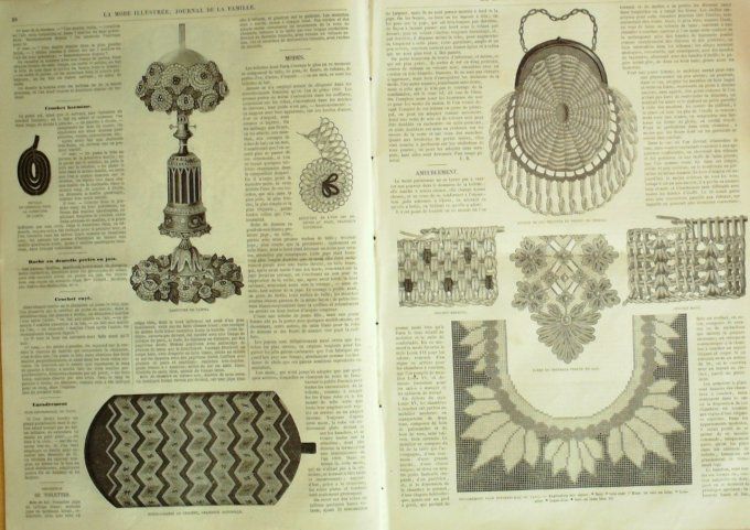 Journal Mode illustrée 1865 #  3 Coiffure Marie-Antoinette