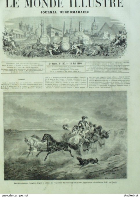 Le Monde illustré 1860 n°163 Suisse Genève Hong-Kong Suède Charles Xv Italie Palerme Trapani Marsala