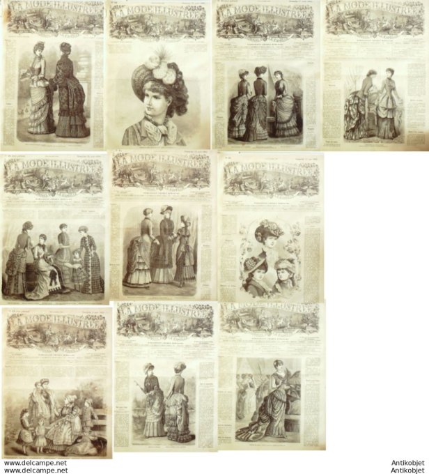 Mode illustree 1883 Lot de 10 journaux