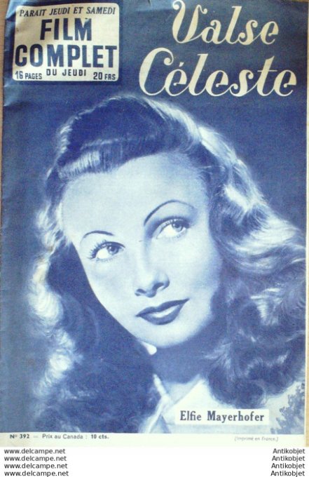 Film Complet 392 53-08-13 Valse celeste Paul Hubschmid Elfie Mayer Hofer