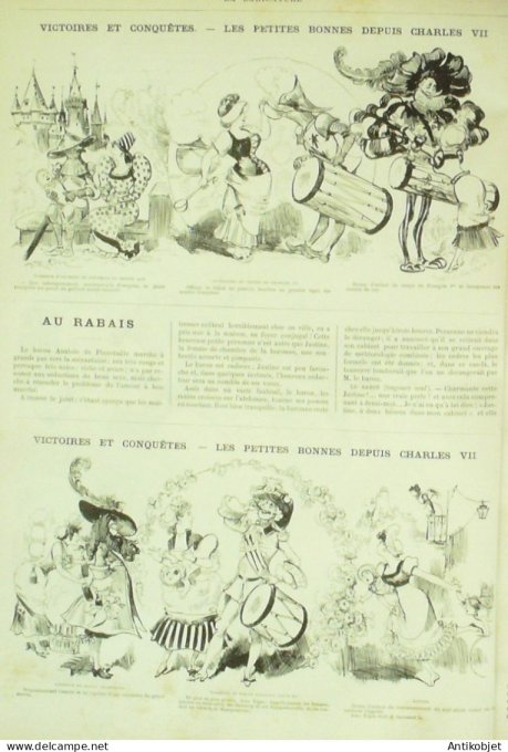 La Caricature 1880 #  27 Tambour victoires & conquêtes Robida Draner