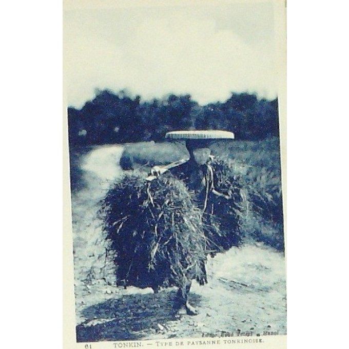 Cpa Chine Tonkin Paysanne 1920