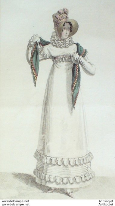 Costume Parisien 1817 # 1654 Robe à coeur & pélerine
