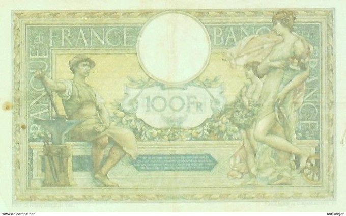 Billet Banque de France 100 francs Luc Olivier Merson Grands Cartouches A.29=5=1926 TTB