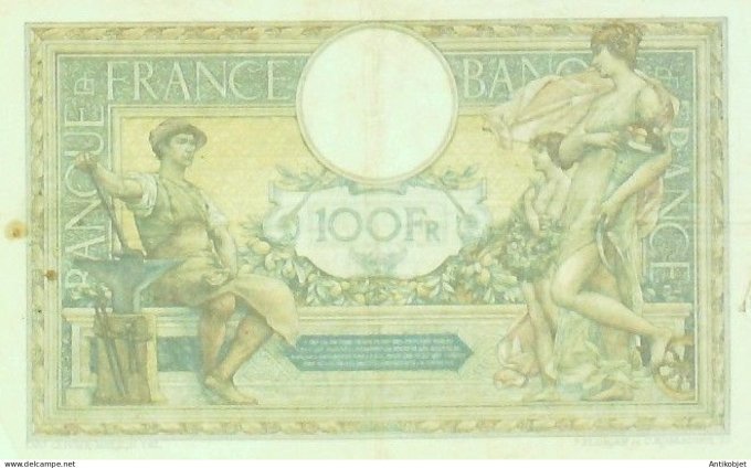 Billet Banque de France 100 francs Luc Olivier Merson Grands Cartouches A29=5=1926 TTB