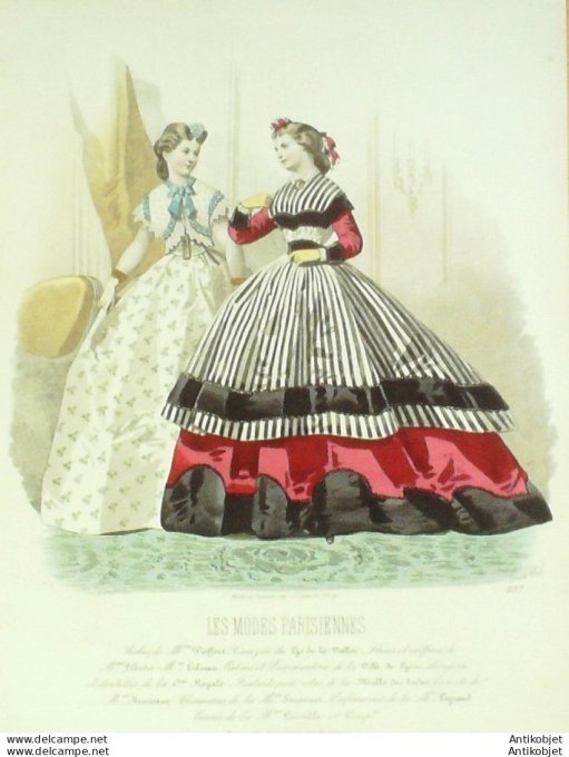 Gravure La Mode illustrée 1877 n° 3 (maison Bréant-Castel)