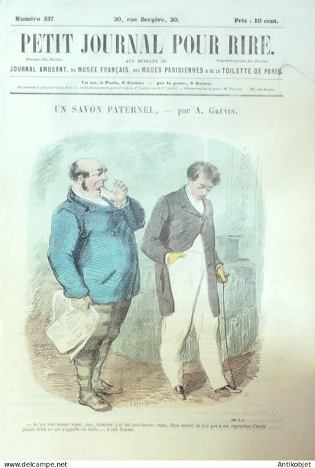 Petit journal pour Rire 1860 # 337 M Herisson poeme heroique Richard