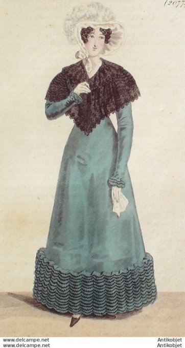 Costume Parisien 1822 # 2077 Fichu pélerine de dentelle