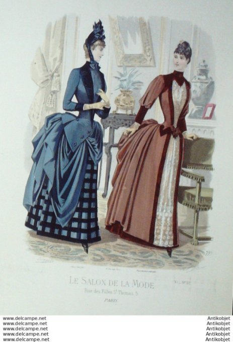Gravure Mode Salon 1885 #  799 (Old Fashion plate)