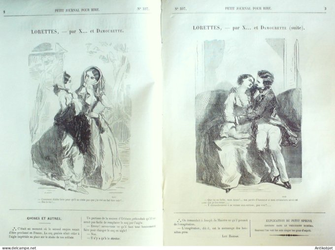 Petit journal pour Rire 1860 # 337 M Herisson poeme heroique Richard