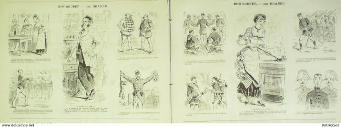 La Caricature 1881 #  62 Bon souper bon gite et le reste Draner Barret Trock