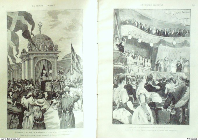 Le Monde illustré 1892 n°1836 Danemark Copenhague Ile Maurice Port-Louis Bordeaux (33)