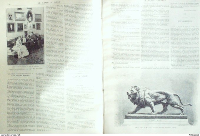 Le Monde illustré 1892 n°1836 Danemark Copenhague Ile Maurice Port-Louis Bordeaux (33)