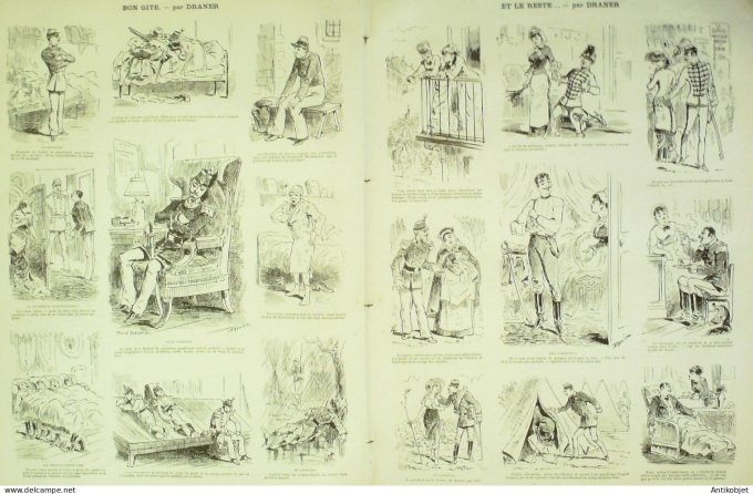 La Caricature 1881 #  62 Bon souper bon gite et le reste Draner Barret Trock