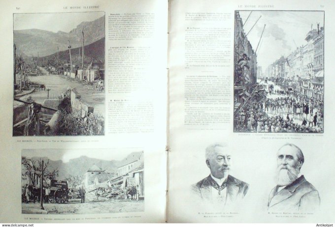 Le Monde illustré 1892 n°1836 Danemark Copenhague Ile Maurice Port-Louis Bordeaux (33)