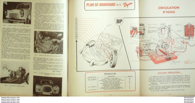 R.T Automobile Renault 4cv 1063 Austin A70 A90 Panhard Dyna 107 # 1955