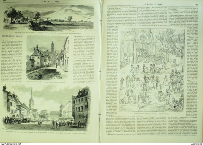 Le Monde illustré 1869 n°654 Espagne Barcelone DeL Padro Isthme de Suez Gebwiller (68)