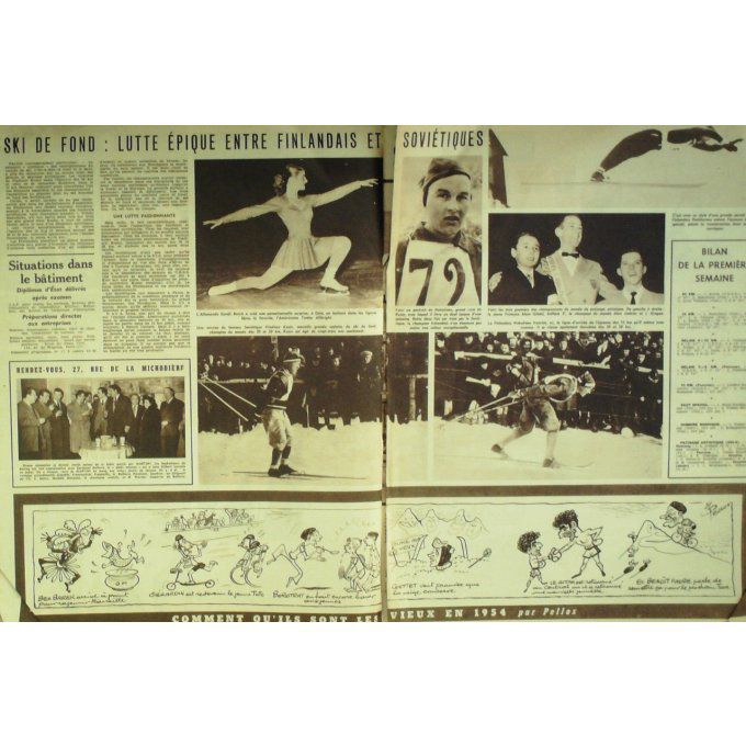 Miroir Sprint 1954 #  402 15 Fév Anquetil Rissue Ski/Filnande P Araguay/Unzain Schul
