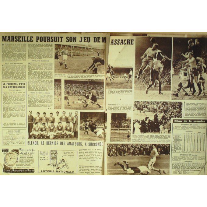 Miroir Sprint 1954 #  402 15 Fév Anquetil Rissue Ski/Filnande P Araguay/Unzain Schul