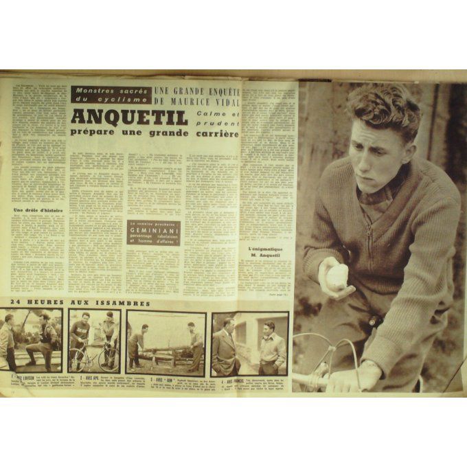 Miroir Sprint 1954 #  402 15 Fév Anquetil Rissue Ski/Filnande P Araguay/Unzain Schul