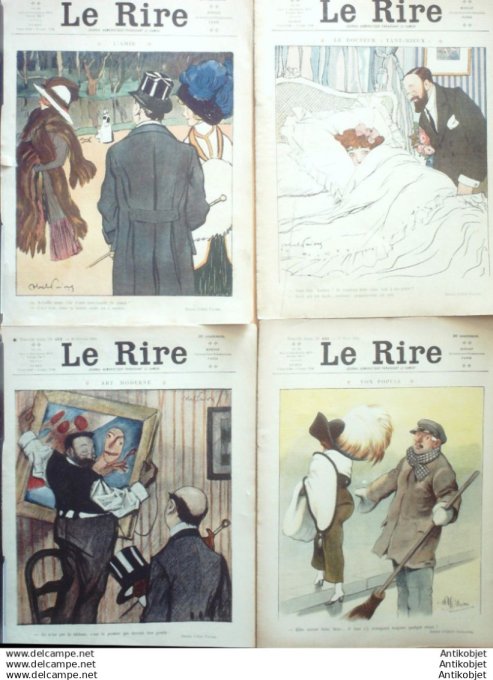 Le Rire 1911 lot 4 revues Pecoud Touraine Genty Dumas DangonBofa Faivre Brunner