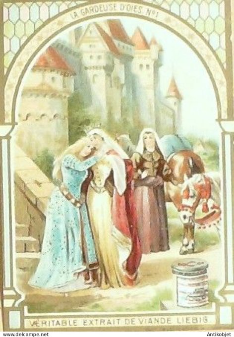 Chromo Liebig Sang  783 La gardeuses d'oies V (1904)