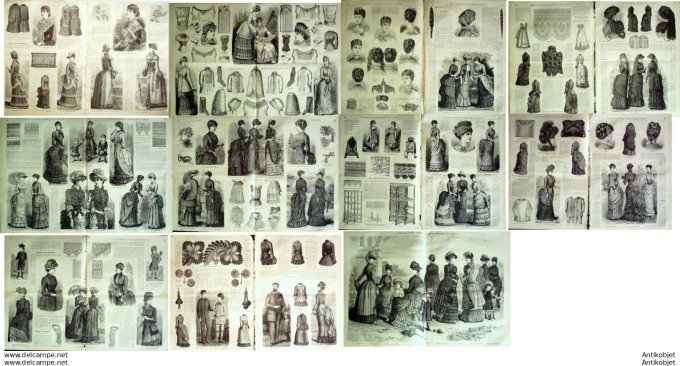 Mode illustree 1883 Lot de 11 journaux