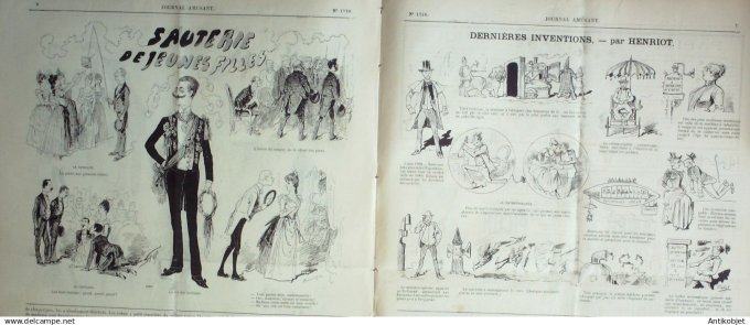 Le Journal Amusant 1889 # 1710 Sauterie de jeunes filles par Stop