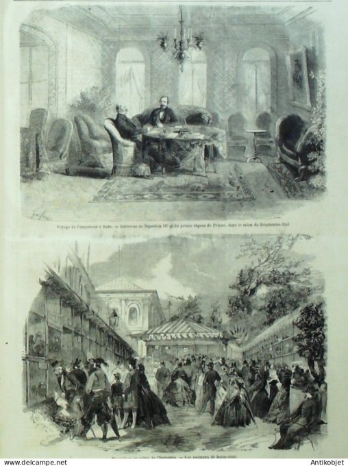 Le Monde illustré 1860 n°167 Allemagne Bade Napoléon III Italie Palerme
